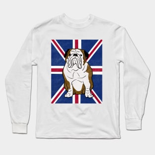 British Bulldog Union jack, Gift for english bulldog owner Long Sleeve T-Shirt